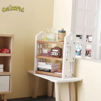 1:12 Dollhouse Miniature Bookshelf Three-tier Storage Rack Display Stand Furniture Model Decor Toy Doll House Accessories