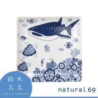 【Natural69】波佐見燒 cocomarine方形餐盤-豆腐鯊(鈴木太太公司貨)