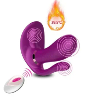 Remote Control Wearable Vibrator Heating Dildo Vibrator Female G-spot Clit Invisible Butterfly Panties Vibrating Egg Sex Toy