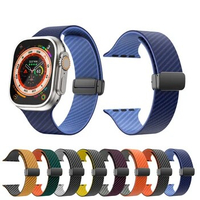 Silicone Strap for Apple Watch Band 38 40 41mm Carbon Fiber Texture Band Man Girl Running Strap for Apple Watch Series Utral Se