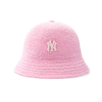 【MLB】童裝 水貂毛圓頂漁夫帽 鐘型帽 童帽 紐約洋基隊(7FHTB0136-50PKS)