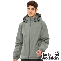 【Jack wolfskin 飛狼】男 Air Wolf 俐落輕量 防風防水保暖外套 內刷毛衝鋒衣(糧草綠)