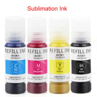 T544 544 Sublimation Ink 4 Color Bottle Refill Kit Fit For Epson EcoTank L3150 L3110 L3100 L3210 L3250 L1110 5190 Inkjet Printer