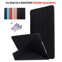 For iPad 10.2 Case 2019 2020 PU Leather Soft Back Stand Smart Cover Coque For iPad 8 7 iPad 8th 7th Generation Case Tablet Shell