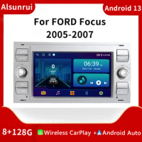 8 Core 2 din Android 13 Car Multimedia Player For Ford Focus 2 Ford Fiesta Mondeo 4 C-Max S-Max Fusion Transit Kuga Radio Audio