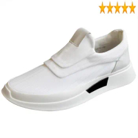 White Slip-Ons Casual Mens Sneakers Breathable Shoes Fashion Autumn Platform Joggers Espadrille Men Walking Footwear