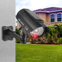 Dummy CCTV Camera Weatherproof Fake Imitation Camera with Flashing Red LED Light CCTV Cam Theft Deterrent for Outdoor Indoor