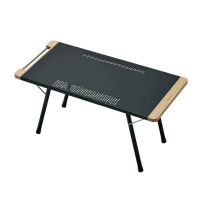 【日本LALPHA】便攜型耐熱不鏽鋼板折疊長桌-附側掛架&amp;收納袋(戶外桌/摺疊桌/露營桌)