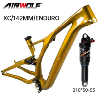 Airwolf T1100 Full Suspension Carbon MTB Frame Mountain Bicycle 29 Boost Frameset XC Shock dnm Light Cross Country Cycling