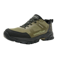 【GOODYEAR 固特異】提頓Lite-動態防水戶外鞋/男鞋 耐磨 鞋頭防撞 綠色(GAMO43415)