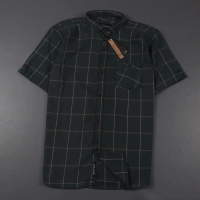 Brill Eighty Eight - Kemeja Flanel Lengan Pendek Premium Emerald 88 S2064