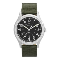 Jam Tangan Pria Timex MK1 TW2Y07800 Automatic Black Dial Green Fabric Strap Multicolor
