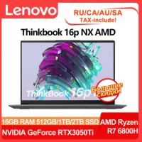 Lenovo ThinkBook 16pNX Laptop Ryzen R7 6800H RTX3050Ti 16GB RAM 512GB/1T/2T SSD 16" 2.5K IPS LED 120Hz High Performance Notebook