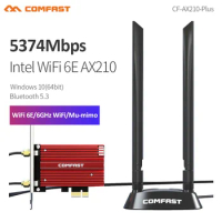 AX210 WiFi 6E 5374Mbps PCI-E Adapter 2.4G&5.8G&6GHz PCI Express AX200 WiFi 6 BT 5.3 Network Card 802