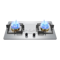 Household Gas Stove Built-in Cooktop Stove Gas Hob Embedded Dual Use Cooker Stainless Steel Double-burner Gas Furnace