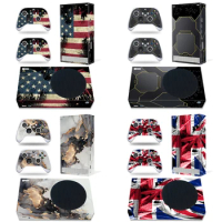 For Xbox Series S Console and 2 Controllers Flag Design Skin Sticker Protective Decal Cover Full Set Xbox Series S