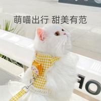 【優選百貨】新款貓咪專用可愛外出牽引繩中型小型狗狗胸背帶遛貓繩子寵物用品