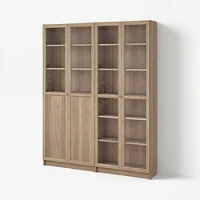 lemari buku dg panel/pintu kaca