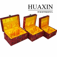 錦盒 首飾盒 禮品盒 木質錦盒瓷器文玩收藏盒把玩擺件包裝盒玉石水晶禮品盒首飾箱『cyd23097』