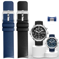 High Quality Fluororubber Watch Strap For Iwc Aquatimer Ocean Chronometer Series 356802 376705 376710 Quick Release Watchband