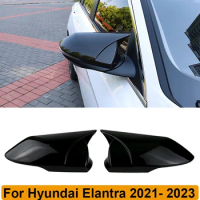 For Hyundai Elantra 2021- 2023 Rear View Rearview Mirrors Side Mirror Cover Stick On Protective Anti-scratch Car Accessories
