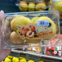 Peach Yellow flat | buah peach kuning manis segar / pack 500 gram