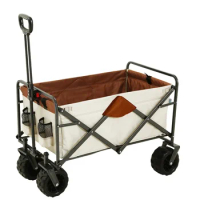 Folding Trolley Outdoor Luggage Folding Cart Camping Table Light Utility Wagon Pushcart Large Shopping Trolley