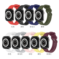 優樂悅~適用于Apple Watch Series1~6代/ SE蘋果硅膠表帶 塔紋