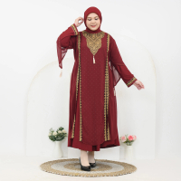 TA9019 JUMBO | Gamis Abaya Turki Jumbo Turkey Biz Size LD 125 Hitam Putih Warna Warni Terbaru