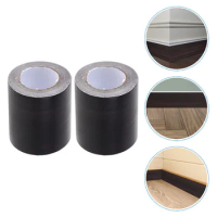 2 Rolls Tile Self-adhesive Baseboard Wall Trim Textured Paper Decorative Molding Decoration Skirting Stickers Floor