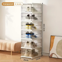 This Shoe Cabinet Requires No Assembly And Is Foldable. Made from Robust Thickened Plastic (PP), It