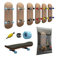 Miniature Finger Maple Skateboard Toy Table Game Finger Puppets Professional Finger Sports Skate Board for Adult Child