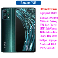 Original Offical New Realme V25 5G MobilePhone 12GB RAM 256GB ROM Snapdragon 695 6.6" 120Hz 5000mAh Battery 33W 64MP Main Camera