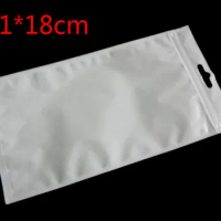 11cm*18cm Clear+White Plastic film plastic zipper Packaging bag Cell Phone Case For iphone 6s 4.7/5.5 Samsung S5 S6 Note 4