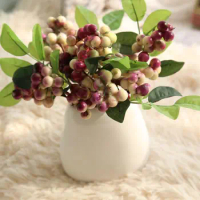1Pc Artificial Plastic Berry Bouquet Home Party Garden Party Decoration Birthday Party Wall Christmas Party Decor
