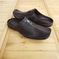 Sandal Sepatu Pria Selop Laki laki Bustong Cowok Pansus Putih Tutong Daltu Kulit Asli 42 Celcius Cok