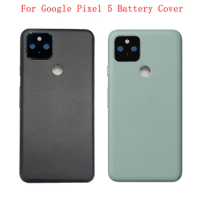 Battery Cover Housing Case Back Glass Rear Door Panel For Google Pixel 5 Back Glass Cover Camera Frame Lens with Logo