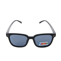 【Z-POLS】兒童款質感黑大框矽膠軟質彈性舒適輕量框體 Polarized寶麗來偏光太陽眼鏡(鏡片抗紫外線UV400)