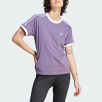 Adidas 3 Stripes Tee IL3868 女 短袖 上衣 國際版 休閒 經典 復古 三葉草 穿搭 紫白