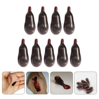 9 Pcs Fake Blood Capsules Toys Makeup Blood Zombie Blood Washable Vampire Zombie Blood Syrup Theater Blood
