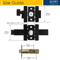 Keyed Entry Door Lever and Single Cylinder Deadbolt Set, Keyed Alike Reversible Lockset, Matte Black Square Interior/Exterior Ha