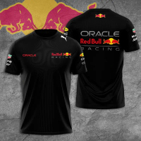Oracle เสื้อยืดแขนสั้นลําลอง พิมพ์ลาย Red Bull Racing F1 Team Telcel Rauch 3D โอเวอร์ไซซ์ แฟชั่นฤดูร