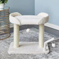 Two by Acacia 20.7-inch Cat Tree, Scratching Post &amp; Perch