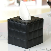 正方形家用皮革卷紙盒紙巾盒 創意歐式客廳紙巾筒卷紙筒