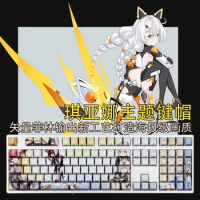 108 Keys PBT Dye Subbed Keycaps Cartoon Anime Gaming Key Caps OEM Profile Backlit Keycap For Honkai Impact 3 Kiana Kaslana