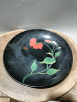 日本回流漆器金蒔繪漆盤一個，琉球漆器。，，約昭和時期，品相好