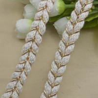 10Meters 15mm Beige Cotton Centipede Ribbon Curve Lace Trim Handmade DIY Sewing Clothes Accessories Materials Braided Lace