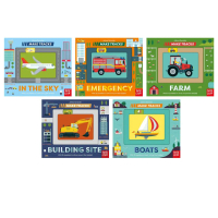หนังสือสไลด์ Make Tracks Series (With 5 counters to push along tracks!) เหมาะสำหรับเด็กอายุ 2ขวบ+
