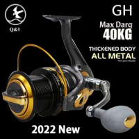 Q&amp;L TF 8000-10000 12+1BB CNC Fishing Reel Fishing Reel 40kg Max Drag 5.2:1 Sea All Metal Spinning Fishing Reel Trolling Reel