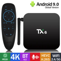 Original Tanix TX6 TV Box Android 9 Allwinner H616 2G16G 4G 32G 64G BT 2.4G 5G Wifi 4K HDR Media Player Set Top Box PK X96 Plus